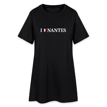 J’adore Nantes, France - Robe T-shirt Femme - noir - Devant