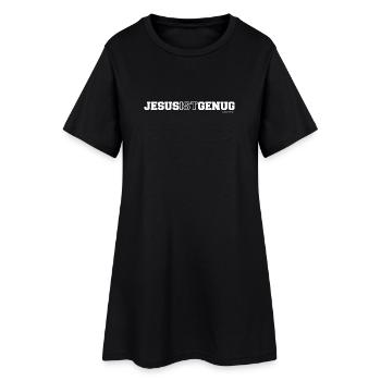 JESUS IST GENUG Bibelvers Spruch christlich - Frauen T-Shirt-Kleid - Schwarz - Vorne