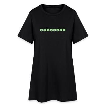 Pastel Clover Row - Women’s T-Shirt Dress - black - Front