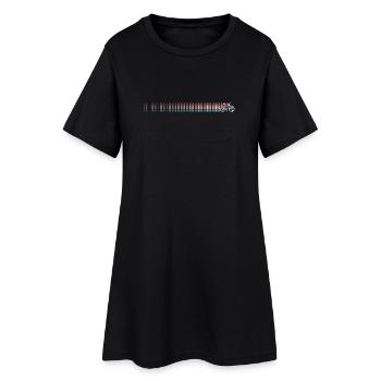 Dégradé code-barres Sunset - Robe T-shirt Femme - noir - Devant
