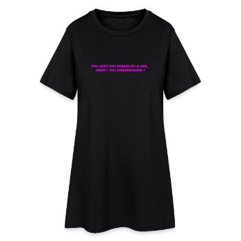 you just go - Robe T-shirt Femme - noir - Devant