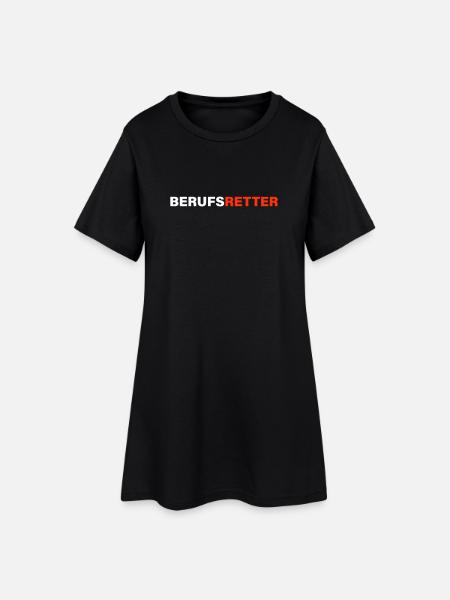 Berufsretter - Frauen T-Shirt-Kleid - Schwarz