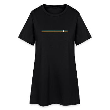 Silhouette de chat rétro rayé - Robe T-shirt Femme - noir - Devant