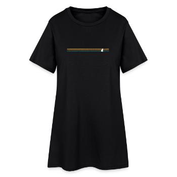 Chat rétro vintage - Robe T-shirt Femme - noir - Devant