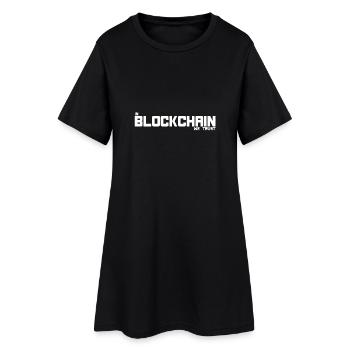 Dans CHAIN BLOCK nous faisons confiance - T-shirt Kypto - Simple - Robe T-shirt Femme - noir - Devant