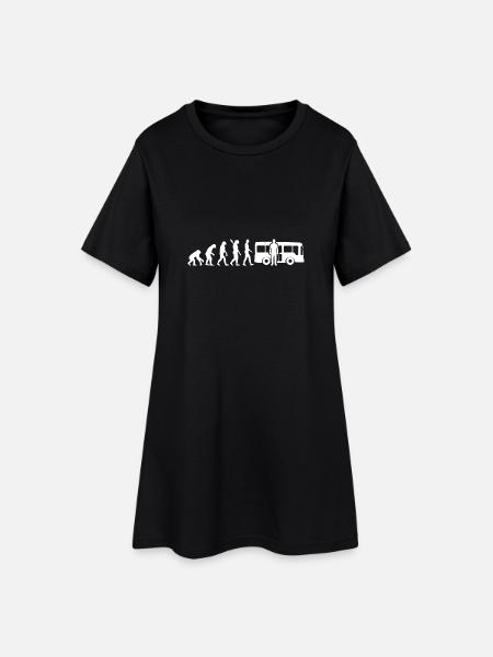 Evolution chauffeur de bus chauffeur de bus W - Robe T-shirt Femme - noir