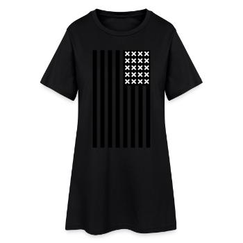 Drapeau de l'Amérique - Robe T-shirt Femme - noir - Devant