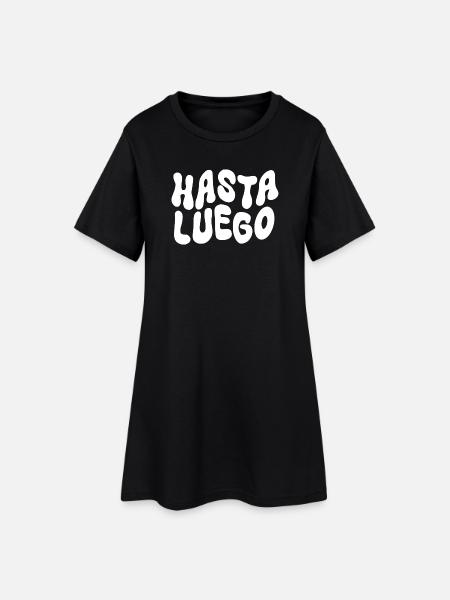Hasta Luego - Robe T-shirt Femme - noir