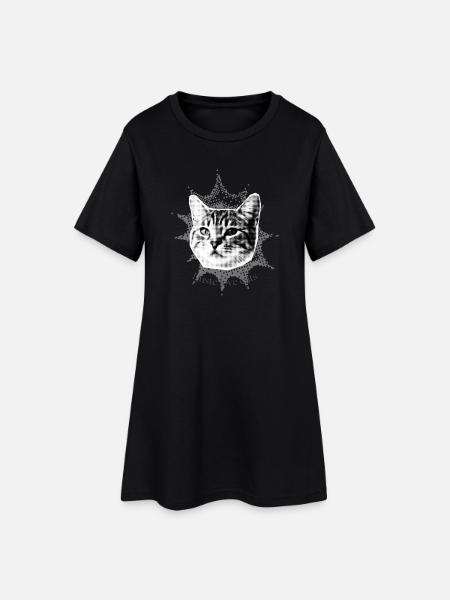 Design super cadeau miaou - Robe T-shirt Femme - noir