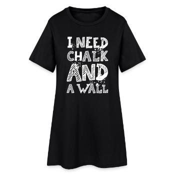 craie rocher mur d’escalade drôle dictons logo - Robe T-shirt Femme - noir - Devant