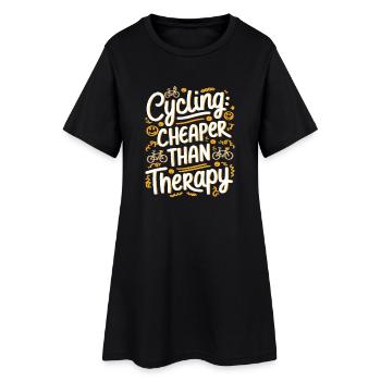 Cycling Therapy Motivational Design - Women’s T-Shirt Dress - black - Front