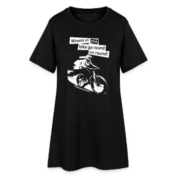 Vélo Vintage Cyclisme Citation Design - Robe T-shirt Femme - noir - Devant