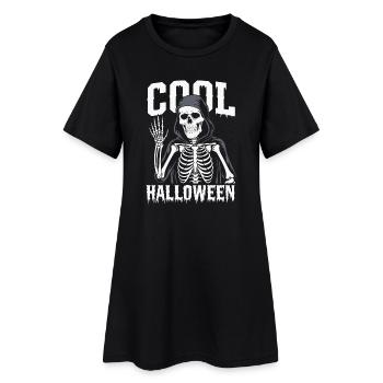 Squelette d’Halloween cool - Robe T-shirt Femme - noir - Devant
