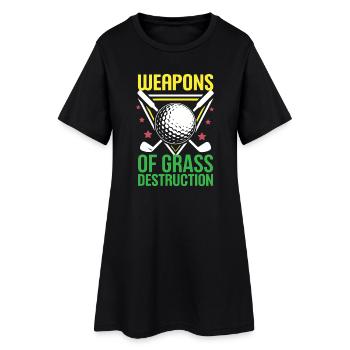 Golf - Armes de destruction de l’herbe - Robe T-shirt Femme - noir - Devant