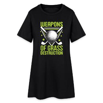 Golf - Armes de destruction de l’herbe - Robe T-shirt Femme - noir - Devant