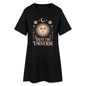 Faites confiance à l’univers Mystical Boho Soleil et Lune - Robe T-shirt Femme - noir - Devant