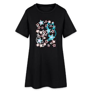 Rétro Star Cats Enfants Années 60 - Robe T-shirt Femme - noir - Devant