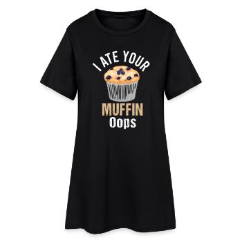 Blueberry Lustige Obst  Frucht Blaubeere Vintage - Frauen T-Shirt-Kleid - Schwarz - Vorne