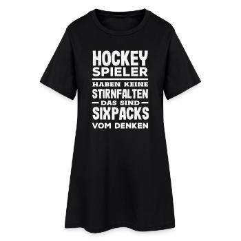 Cadeau drôle de joueur de hockey - Robe T-shirt Femme - noir - Devant