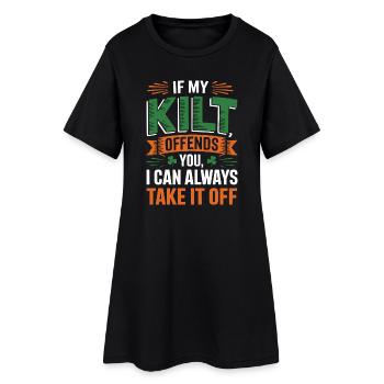 Si mon kilt me dérange, je peux l’enlever - Robe T-shirt Femme - noir - Devant