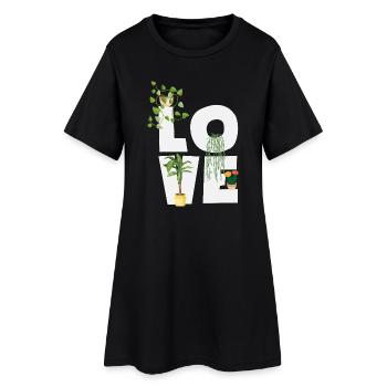 Cadeaux pour les jardins et les amoureux des plantes - Robe T-shirt Femme - noir - Devant