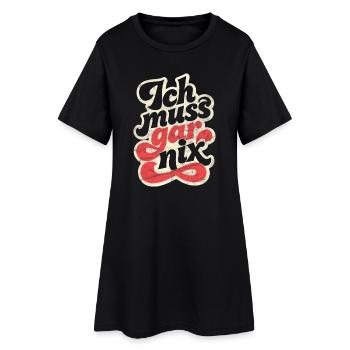 Je n’ai rien à dire - Robe T-shirt Femme - noir - Devant