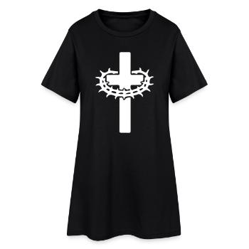 Couronne de croix d’épines Jésus - Robe T-shirt Femme - noir - Devant