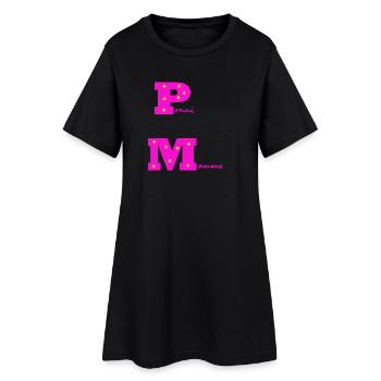 Maman poney rose avec des étoiles - Robe T-shirt Femme - noir - Devant