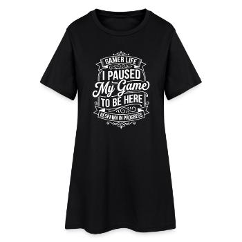 Jeu en pause : Réapparition en cours - Robe T-shirt Femme - noir - Devant