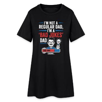 Pas un père normal, un père de mauvaises blagues - Robe T-shirt Femme - noir - Devant