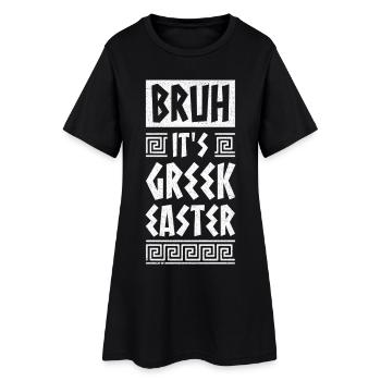 Mec, c’est Pâques orthodoxe grec - Robe T-shirt Femme - noir - Devant