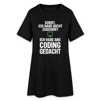 Désolé, j’ai pensé à coder - Robe T-shirt Femme - noir - Devant