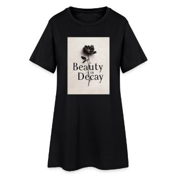 Beauty in Decay: Flower in Decay - Women’s T-Shirt Dress - black - Front