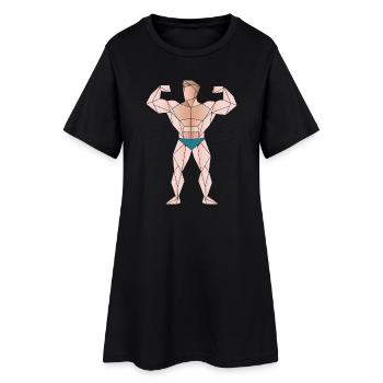 Conception de la géométrie de l’entraînement musculaire - Robe T-shirt Femme - noir - Devant