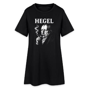 Hegel raucht eine Zigarre - Frauen T-Shirt-Kleid - Schwarz - Vorne