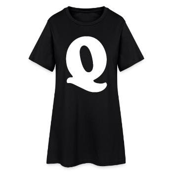 Gros caractères Q | Lettre Q | Q Logo - Robe T-shirt Femme - noir - Devant