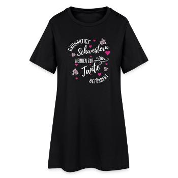Großartige Schwestern werden zur Tante befördert - Frauen T-Shirt-Kleid - Schwarz - Vorne