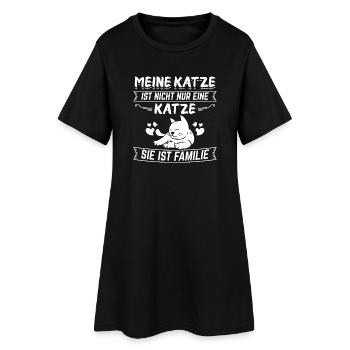 Cat NOT ONLY A CAT - Women’s T-Shirt Dress - black - Front