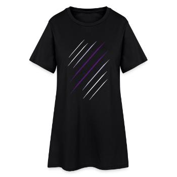 Stripe pattern lines modern stylish - Women’s T-Shirt Dress - black - Front