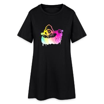 Street Culture Baseballschläger Badboy - Frauen T-Shirt-Kleid - Schwarz - Vorne