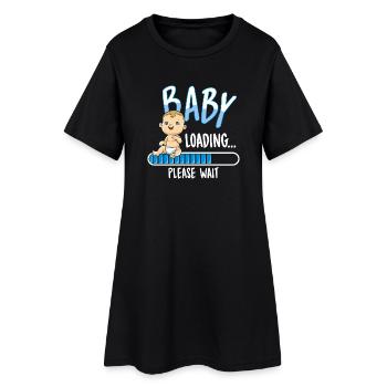 Petit garçon chargement charge garçon grossesse - Robe T-shirt Femme - noir - Devant