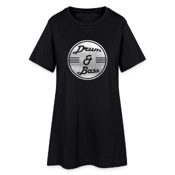 Drum & Bass - Frauen T-Shirt-Kleid - Schwarz - Vorne