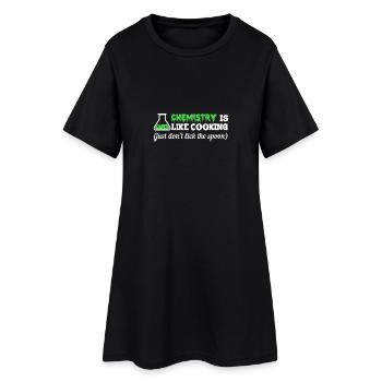 La chimie est comme la cuisine énonciations drôles - Robe T-shirt Femme - noir - Devant