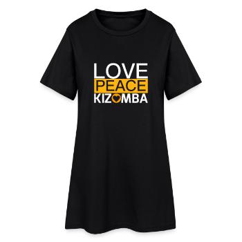 L'AMOUR DE LA PAIX Kizomba - Chemises de nuit - Robe T-shirt Femme - noir - Devant