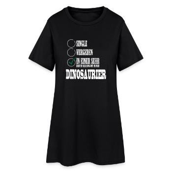 In einer Beziehung mit meinem Dino - Frauen T-Shirt-Kleid - Schwarz - Vorne