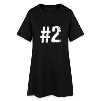 d'équipe numéro 2 hashtag Deux équipage - Robe T-shirt Femme - noir - Devant