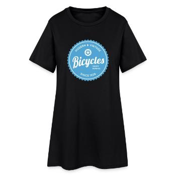 Modern and Vintage Bicycles - Frauen T-Shirt-Kleid - Schwarz - Vorne