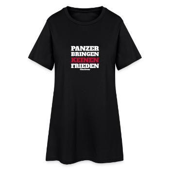Panzer bringen keinen Frieden! #fuckwar - Frauen T-Shirt-Kleid - Schwarz - Vorne