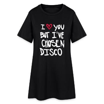 I love you but disco... - Frauen T-Shirt-Kleid - Schwarz - Vorne