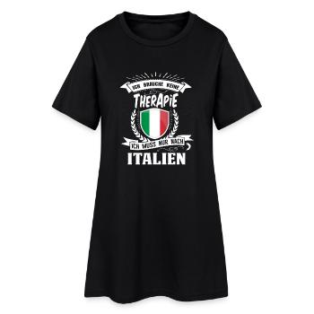Je ne ai pas besoin Italie thérapie - Robe T-shirt Femme - noir - Devant